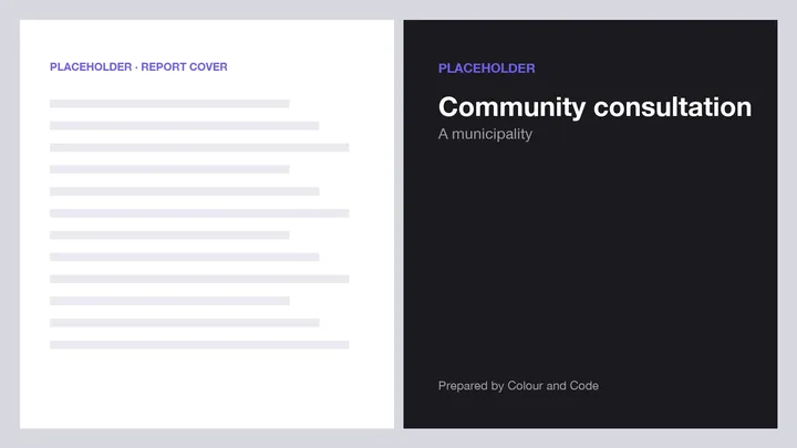 Community consultation (placeholder) report spread