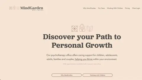 Mind Garden Wellness website