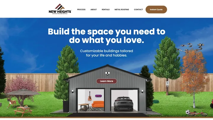 New Heights Contracting website