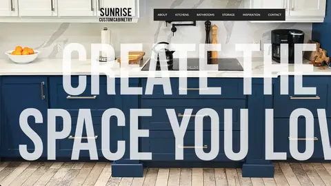 Sunrise Custom Cabinetry website