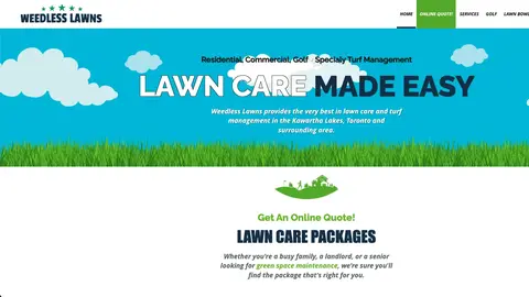 Weedless Lawns website